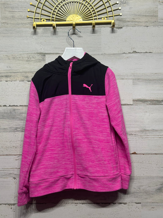Girls Size Small (7/8) Puma Pink Fleece Jacket  - Very Good Used Condition