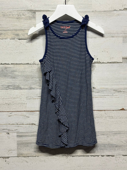 Girls Size 3t Cat and Jack Soft Navy Striped Dress - Good Used Condition