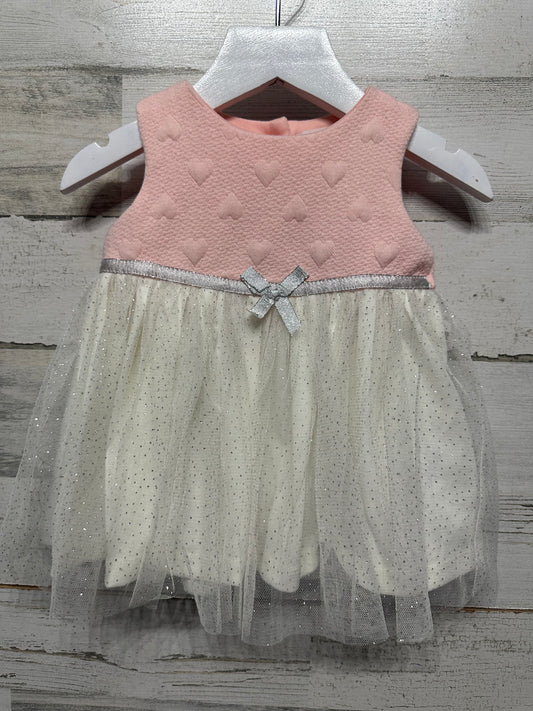 Girls Size 3-6m Nanette Baby Heart Dress - Very Good Used Condition