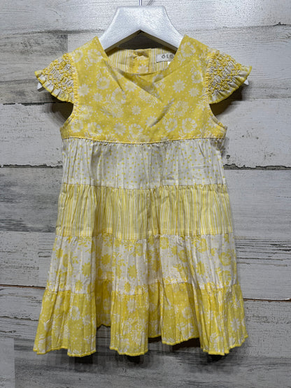 Girls Size 12m George Dress with Smocked Sleeves - Very Good Used Condition