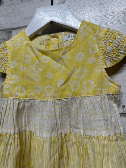 Girls Size 12m George Dress with Smocked Sleeves - Very Good Used Condition