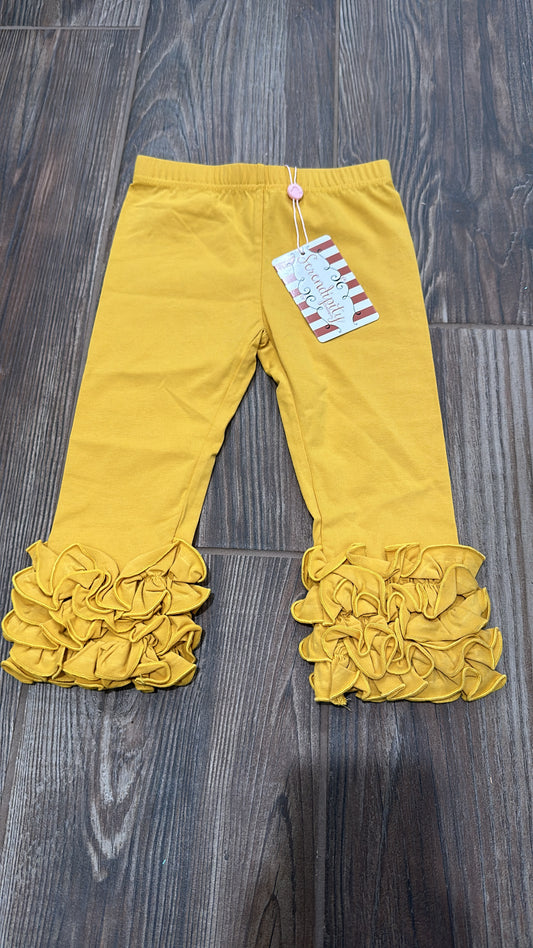 Girls Serendipity gold icing ruffle leggings - new with tags