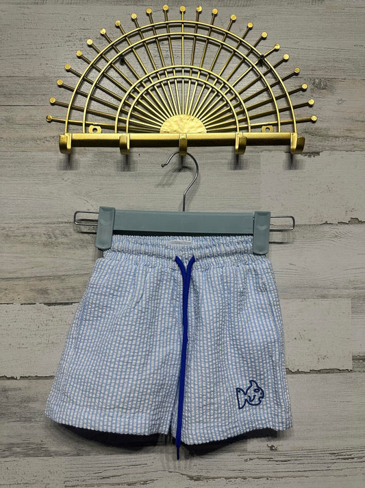 Prodoh Swim Trunks Boys 18m Light Blue Seersucker VGUC