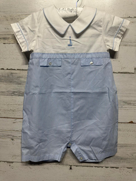Kissy Kissy 18-24m Sailboat Embroidered Pima Cotton Romper NWT