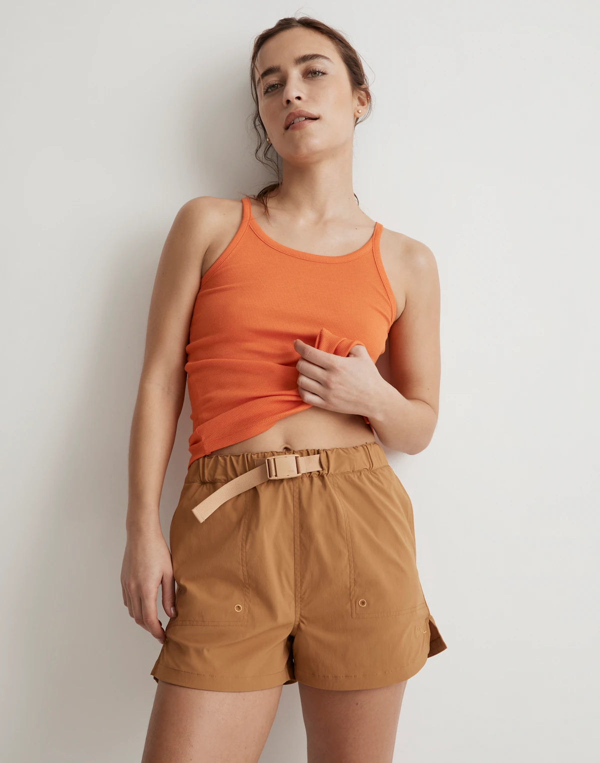 Women's Size XL Madewell MWL Toffee Belted Hiking Shorts  - New With Tags