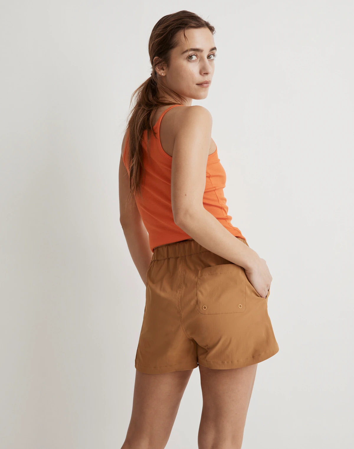 Women's Size XL Madewell MWL Toffee Belted Hiking Shorts  - New With Tags